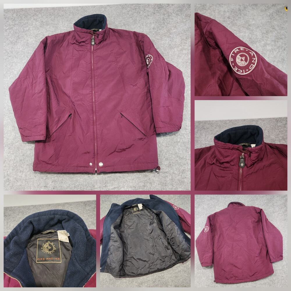 VTG 90s Bogner Fire And Ice Mens‎ L Large Burgundy Lined Ski Snow Jacket 1990s